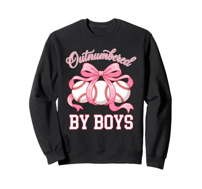 Outnumbered Baseball Softball Fan Sweatshirt - Unique Graphic for Adults - T-Shirt, Sweatshirt, Hoodie