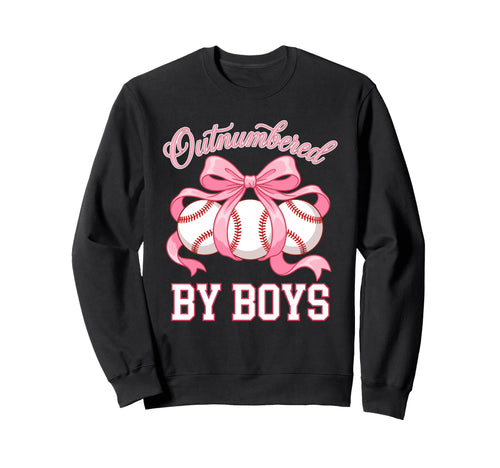 Outnumbered Baseball Softball Fan Sweatshirt - Unique Graphic for Adults - T-Shirt, Sweatshirt, Hoodie
