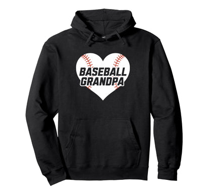 Grandfather Baseball Grandpa Hoodie - Fun Novelty Design for Adults - T-Shirt, Sweatshirt, Hoodie