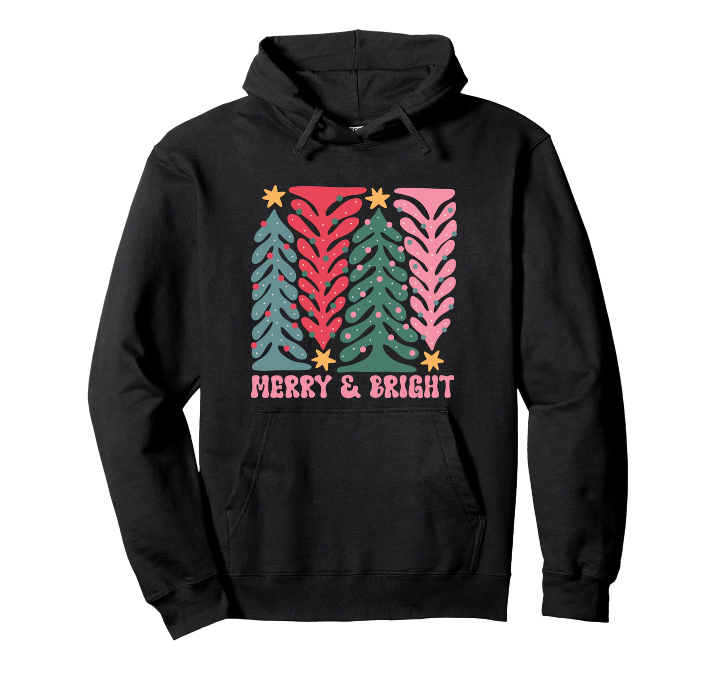 Boho Aesthetic Holiday Tree Bohemian Hoodie - Custom Art Print Men Women - T-Shirt, Sweatshirt, Hoodie