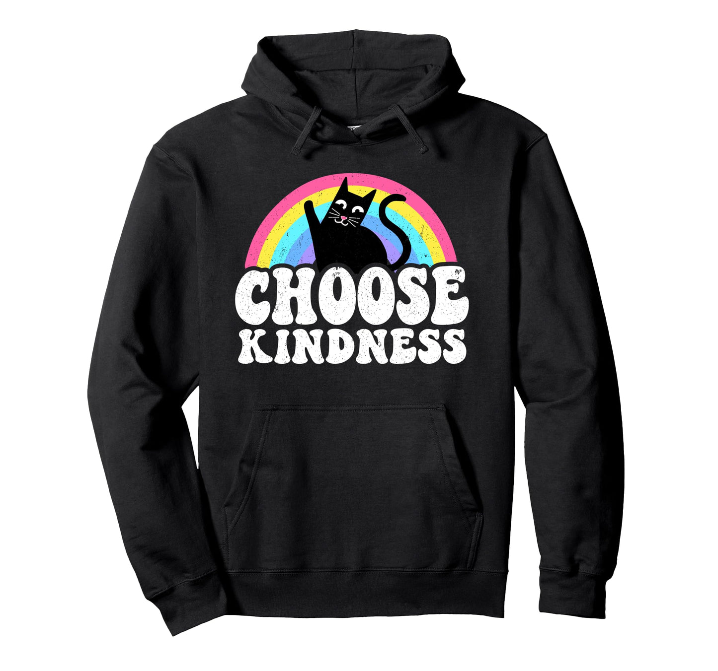 Anti Bullying Rainbow Peace Kind Hippie Hoodie - Novelty Apparel Unisex - T-Shirt, Sweatshirt, Hoodie