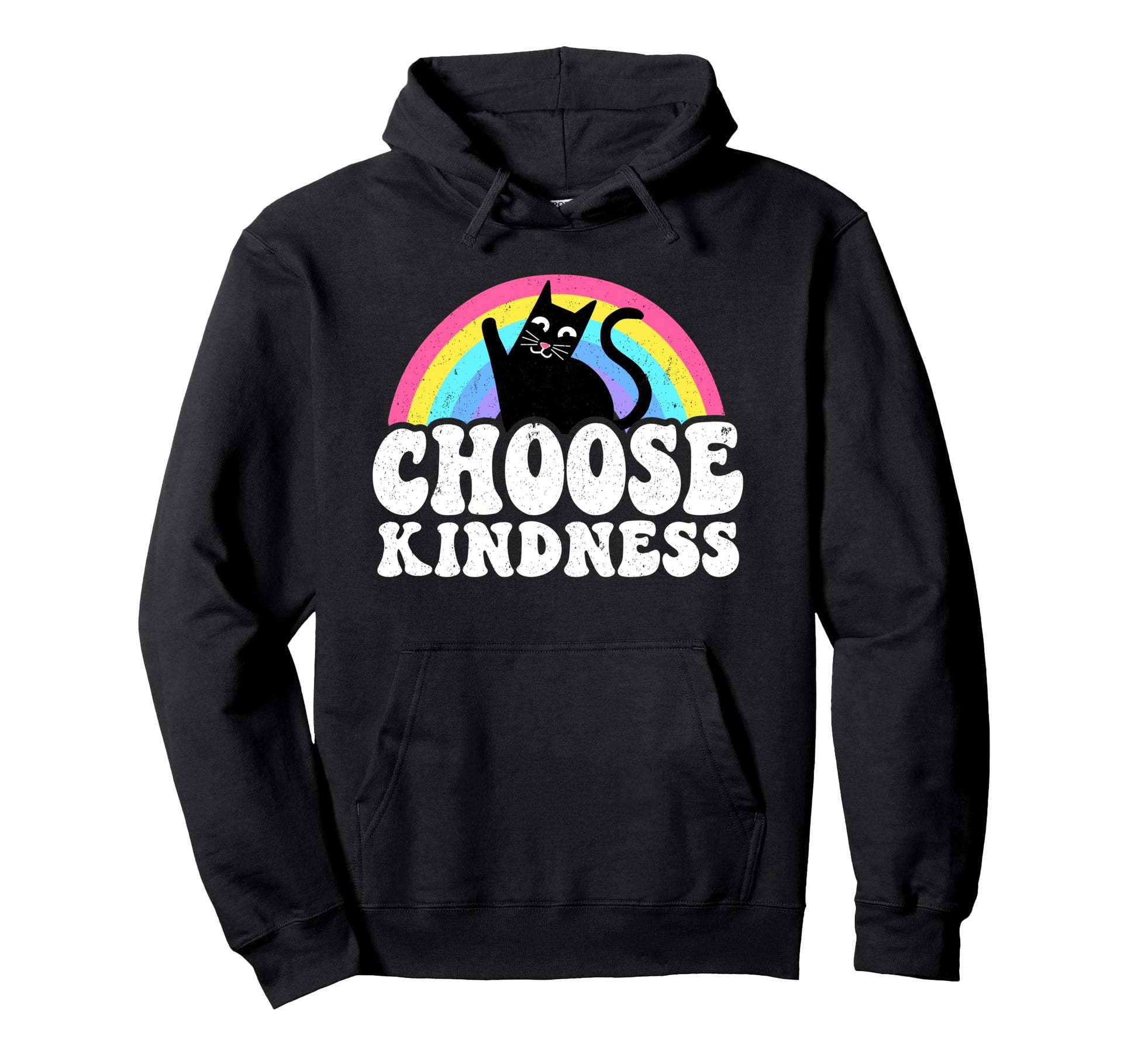 Anti Bullying Rainbow Peace Kind Hippie Hoodie - Novelty Apparel Unisex - T-Shirt, Sweatshirt, Hoodie