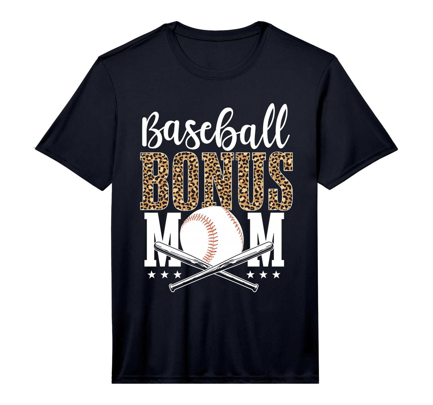 Mens Leopard Baseball Bonus Mom T-Shirt - Minimalist Print for Adults - T-Shirt, Sweatshirt, Hoodie