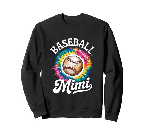 Baseball Mimi Tie Dye Colorful Sweatshirt - Unique Graphic for Adults - T-Shirt, Sweatshirt, Hoodie