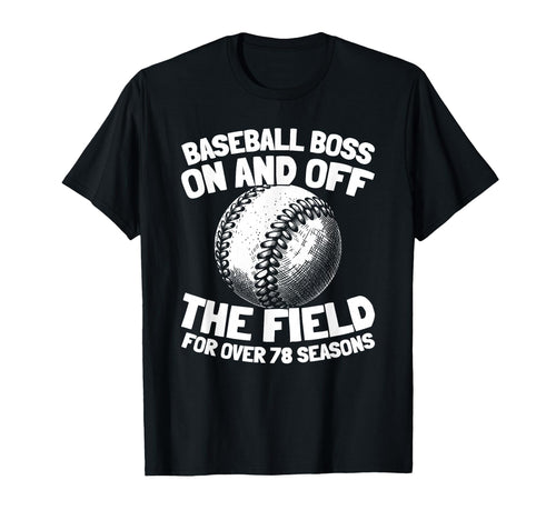 78Th Birthday Baseballer Team Player T-Shirt - Trendy Graphic for Adults - T-Shirt, Sweatshirt, Hoodie