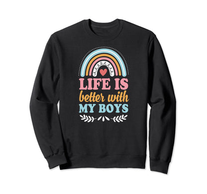 Life Is Better My Bohemian Rainbow Sweatshirt - Trendy Graphic Men Women - T-Shirt, Sweatshirt, Hoodie