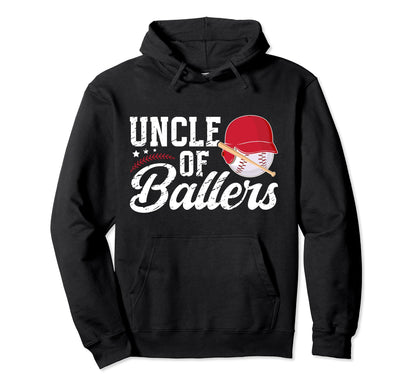 Uncle Ballers Baseball Uncle Baseball Hoodie - Trendy Graphic Men Women - T-Shirt, Sweatshirt, Hoodie