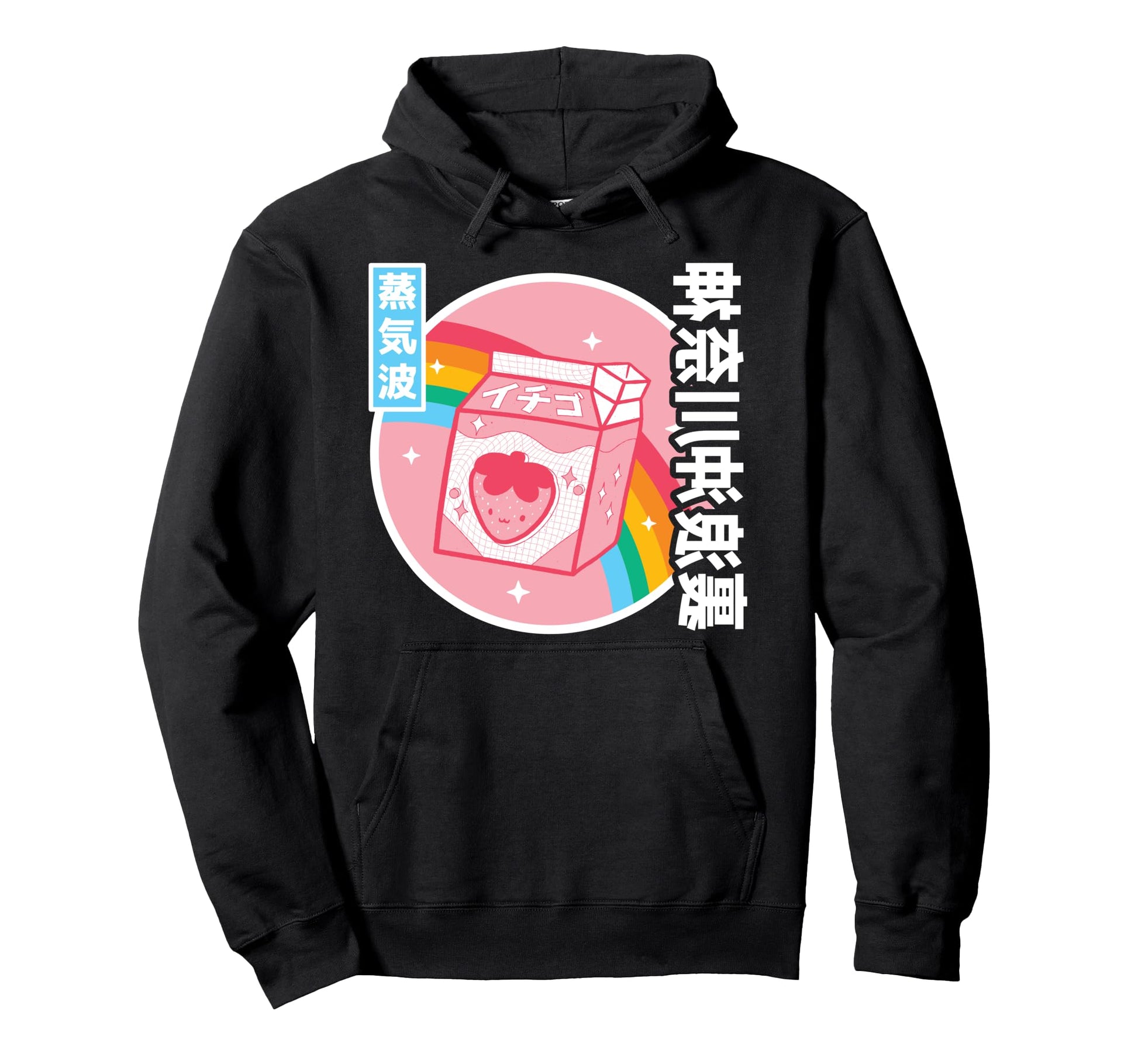Strawberry Milk Rainbow Japan Otaku Hoodie - Novelty Apparel Men Women - T-Shirt, Sweatshirt, Hoodie