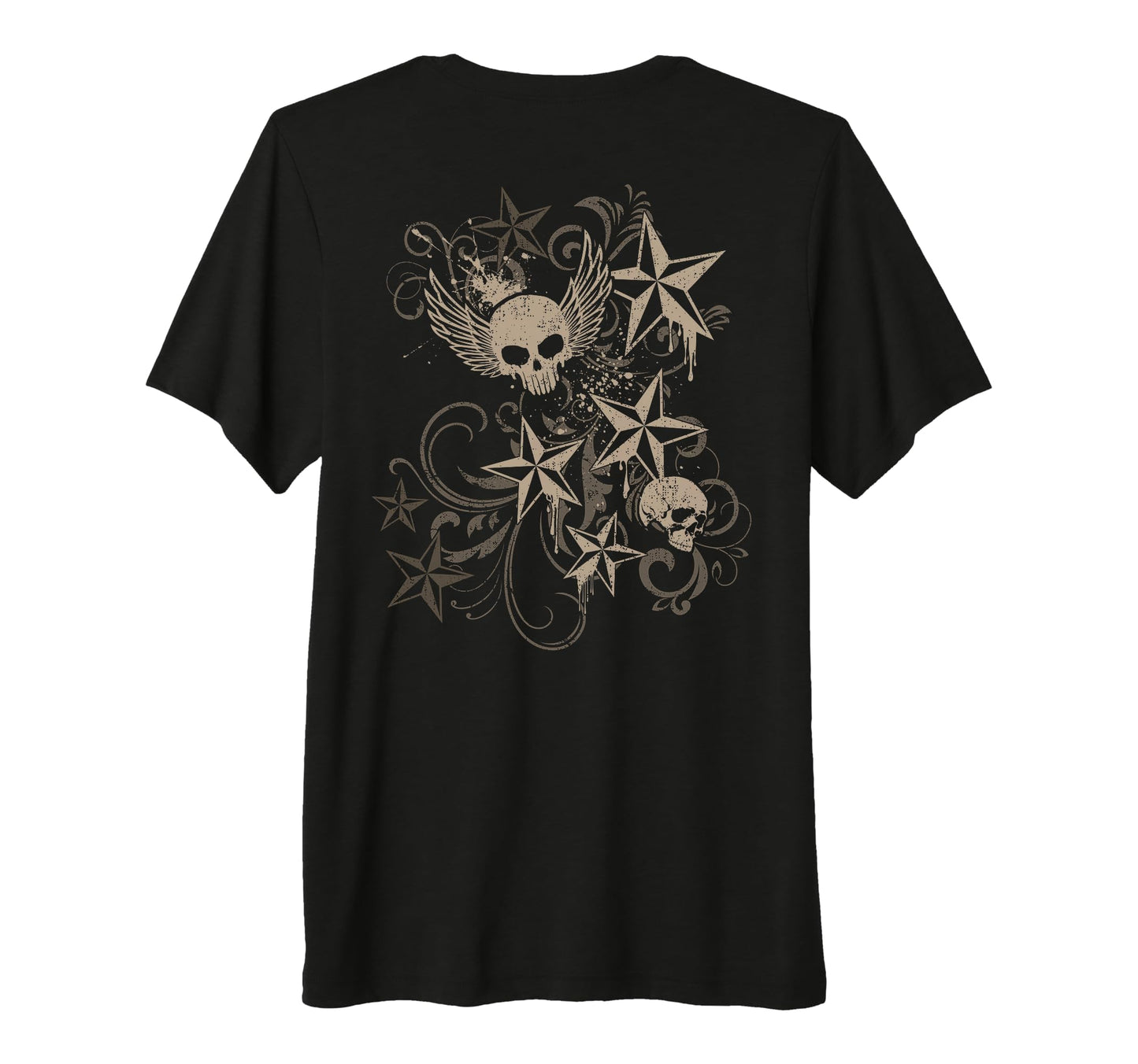 Y2K Grunge 2000S Skull Star Emo T-Shirt - Custom Art Print Men Women - T-Shirt, Sweatshirt, Hoodie