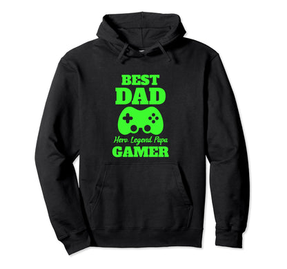 Fathers Day Gamer Dad Gaming Gamer Hoodie - Fun Novelty Design for Adults - T-Shirt, Sweatshirt, Hoodie