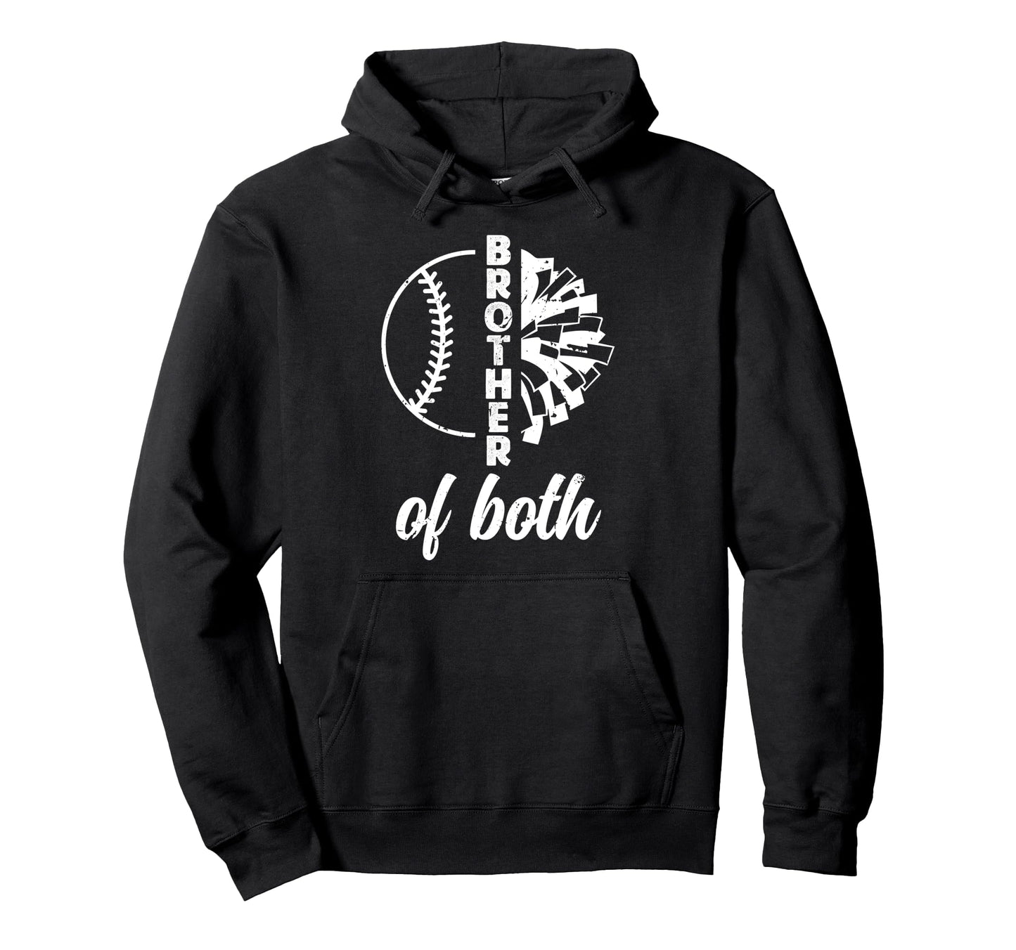 Brother Both Brother Baseball Hoodie - Fun Novelty Design for Adults - T-Shirt, Sweatshirt, Hoodie