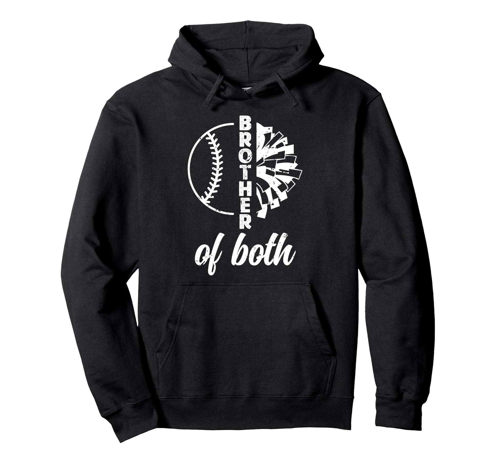 Brother Both Brother Baseball Hoodie - Fun Novelty Design for Adults - T-Shirt, Sweatshirt, Hoodie