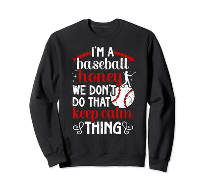 Im Baseball Honey Grandma Sweatshirt - Casual Everyday Wear Men Women - T-Shirt, Sweatshirt, Hoodie