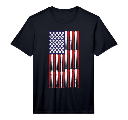 Us American Flag Baseball Bat Ball T-Shirt - Streetwear Style Men Women - T-Shirt, Sweatshirt, Hoodie
