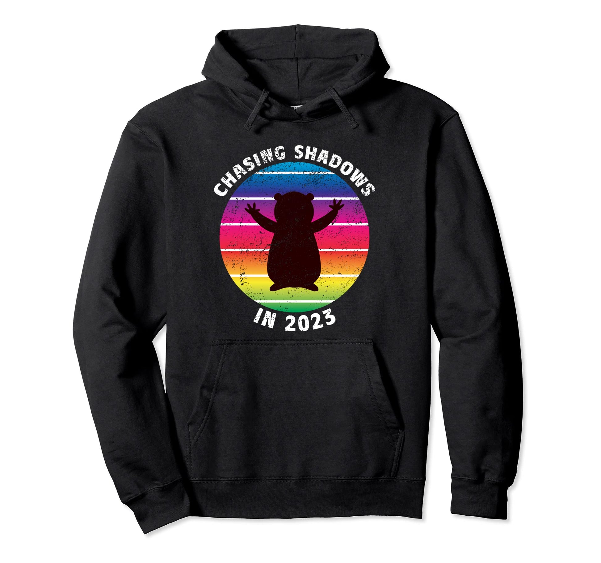 Groundhog Day 2023 Funny Rainbow Hoodie - Unique Graphic for Adults - T-Shirt, Sweatshirt, Hoodie