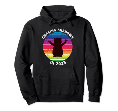 Groundhog Day 2023 Funny Rainbow Hoodie - Unique Graphic for Adults - T-Shirt, Sweatshirt, Hoodie