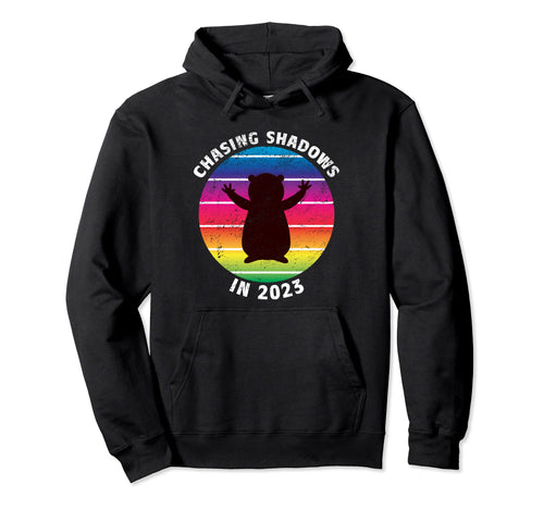 Groundhog Day 2023 Funny Rainbow Hoodie - Unique Graphic for Adults - T-Shirt, Sweatshirt, Hoodie