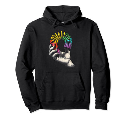 Rainbow Spiral Childhood Toy 90S Hoodie - Minimalist Print Men Women - T-Shirt, Sweatshirt, Hoodie