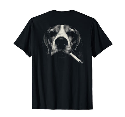 Beagle Smoking Cigarette Grunge Meme T-Shirt - Unique Graphic Men Women - T-Shirt, Sweatshirt, Hoodie