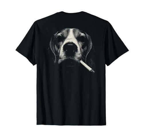 Beagle Smoking Cigarette Grunge Meme T-Shirt - Unique Graphic Men Women - T-Shirt, Sweatshirt, Hoodie
