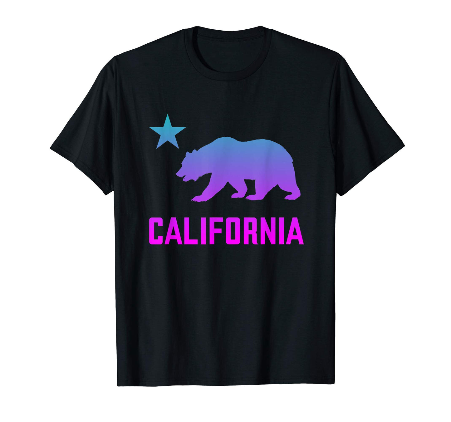 California Flag Vaporwave Aesthetic T-Shirt - Casual Everyday Wear Unisex - T-Shirt, Sweatshirt, Hoodie