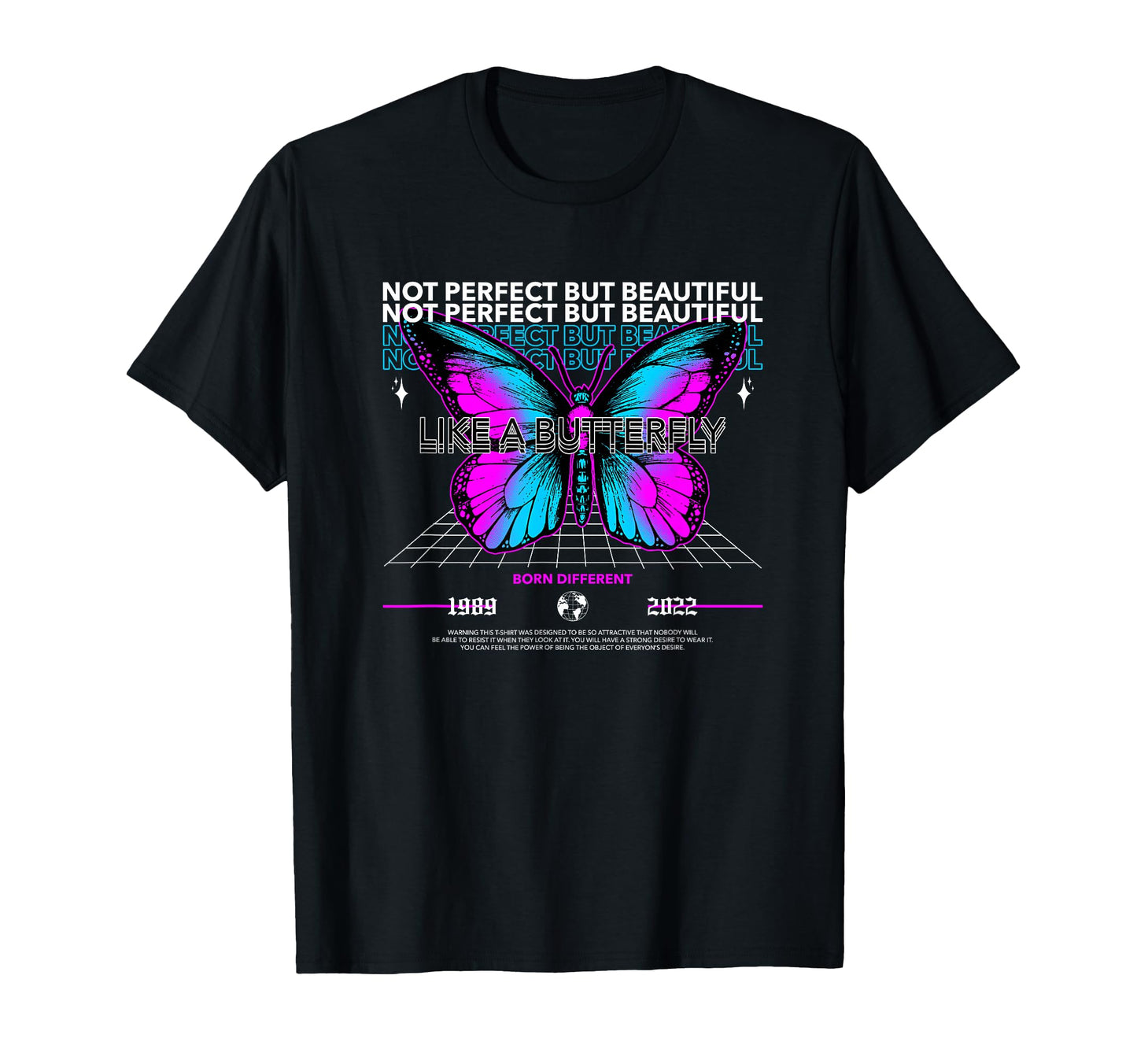 Butterfly Y2K Grunge Aesthetic T-Shirt - Unique Graphic for Adults - T-Shirt, Sweatshirt, Hoodie