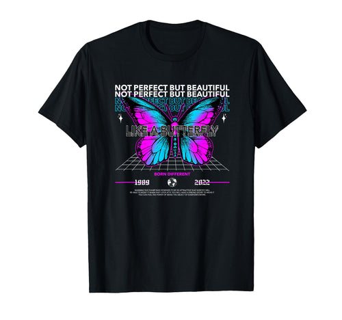 Butterfly Y2K Grunge Aesthetic T-Shirt - Unique Graphic for Adults - T-Shirt, Sweatshirt, Hoodie