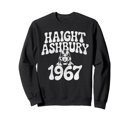 Haight Ashbury 1967 Hippie Boho Sweatshirt - Graphic Print Men Women - T-Shirt, Sweatshirt, Hoodie