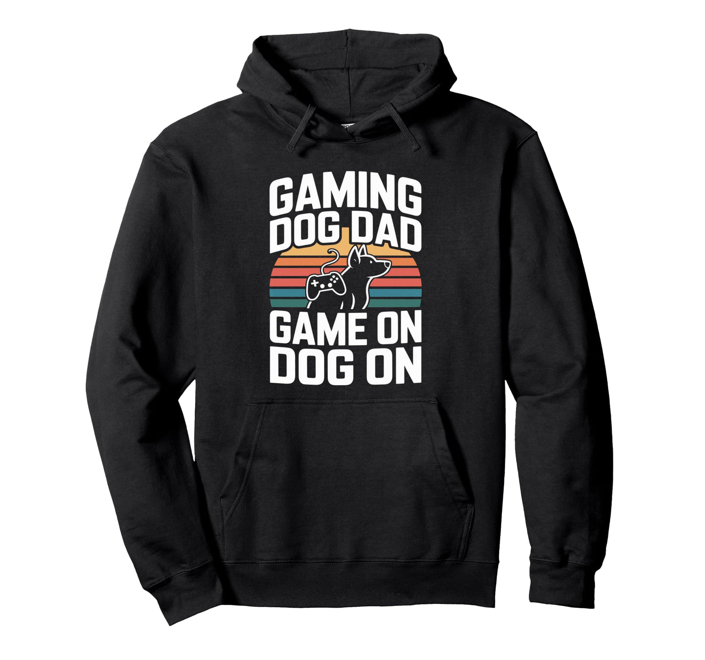 Funny Gaming Dog Dad Game Dog Controller Hoodie - Streetwear Style Unisex - T-Shirt, Sweatshirt, Hoodie