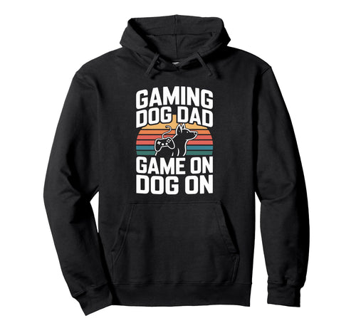 Funny Gaming Dog Dad Game Dog Controller Hoodie - Streetwear Style Unisex - T-Shirt, Sweatshirt, Hoodie
