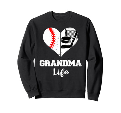 Grandma Life Heart Funny Sweatshirt - Casual Everyday Wear for Adults - T-Shirt, Sweatshirt, Hoodie