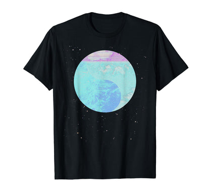Glitched Vaporwave Aesthetic Stars Space T-Shirt - Streetwear Style Unisex - T-Shirt, Sweatshirt, Hoodie