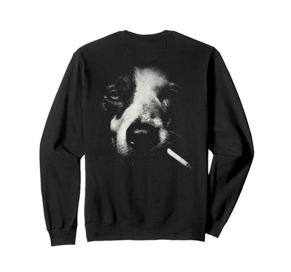 Border Collie Smoking Cigarette Sweatshirt - Novelty Apparel Men Women - T-Shirt, Sweatshirt, Hoodie
