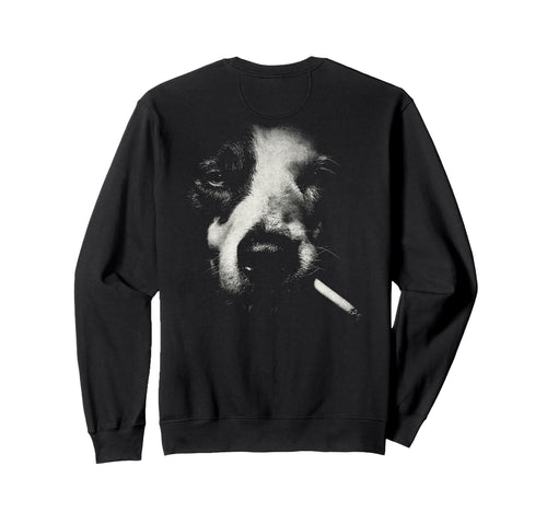 Border Collie Smoking Cigarette Sweatshirt - Novelty Apparel Men Women - T-Shirt, Sweatshirt, Hoodie