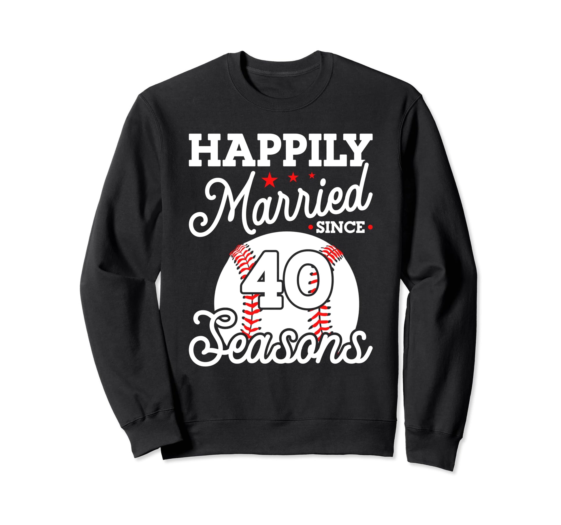 40Th Wedding Anniversary Baseball Sweatshirt - Streetwear Style for Adults - T-Shirt, Sweatshirt, Hoodie