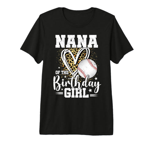 Nana Birthday Baseball Nana Leopard T-Shirt - Trendy Graphic Men Women - T-Shirt, Sweatshirt, Hoodie