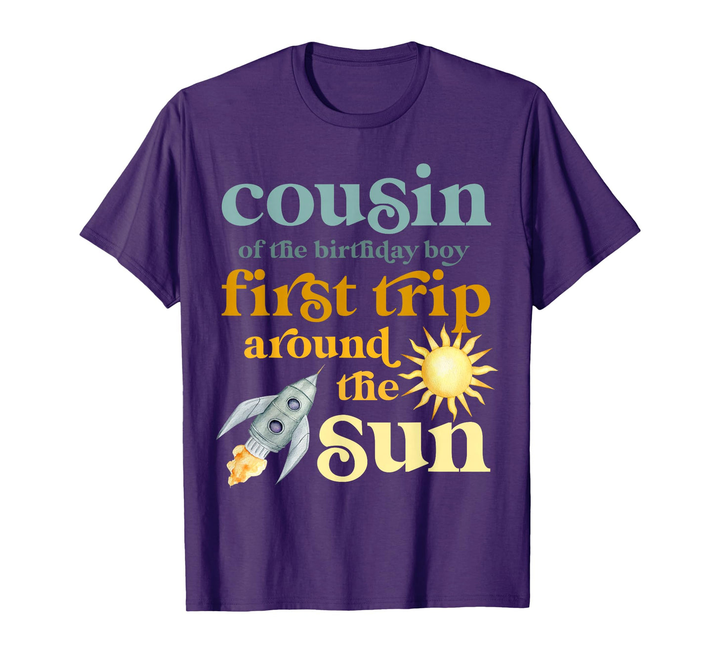 Cousin Outer Space 1St Birthday T-Shirt - Custom Art Print for Adults - T-Shirt, Sweatshirt, Hoodie