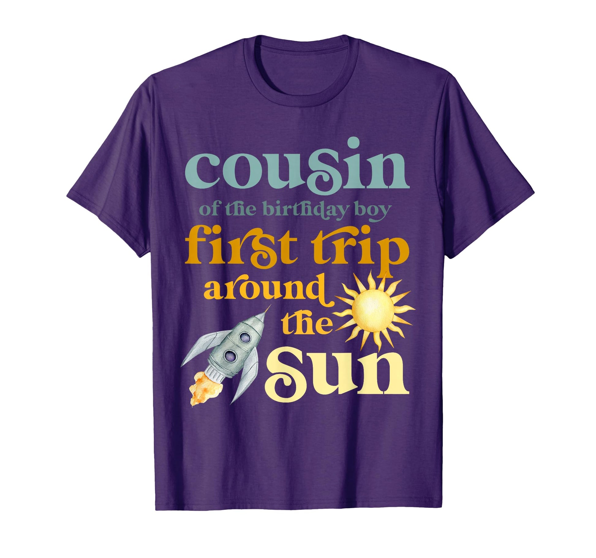 Cousin Outer Space 1St Birthday T-Shirt - Custom Art Print for Adults - T-Shirt, Sweatshirt, Hoodie
