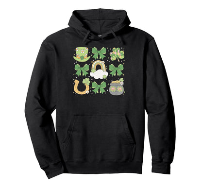 St Patricks Day Rainbow Clover Hoodie - Casual Everyday Wear for Adults - T-Shirt, Sweatshirt, Hoodie