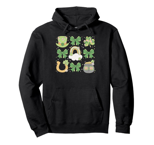 St Patricks Day Rainbow Clover Hoodie - Casual Everyday Wear for Adults - T-Shirt, Sweatshirt, Hoodie