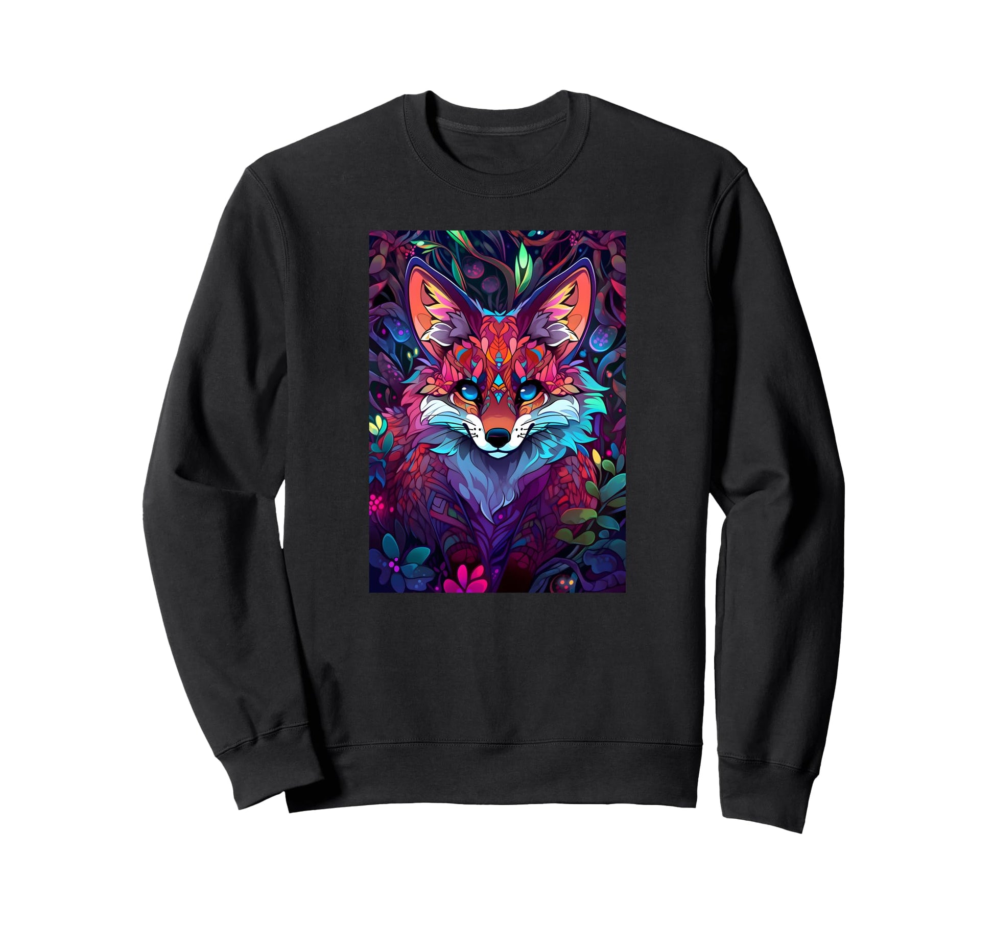Fairytale Fox Rainbow 70S Sweatshirt - Trendy Graphic for Adults - T-Shirt, Sweatshirt, Hoodie