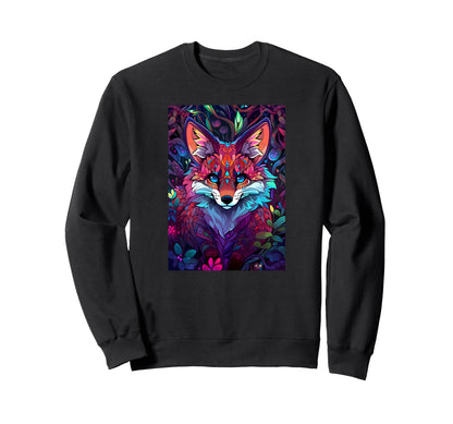 Fairytale Fox Rainbow 70S Sweatshirt - Trendy Graphic for Adults - T-Shirt, Sweatshirt, Hoodie