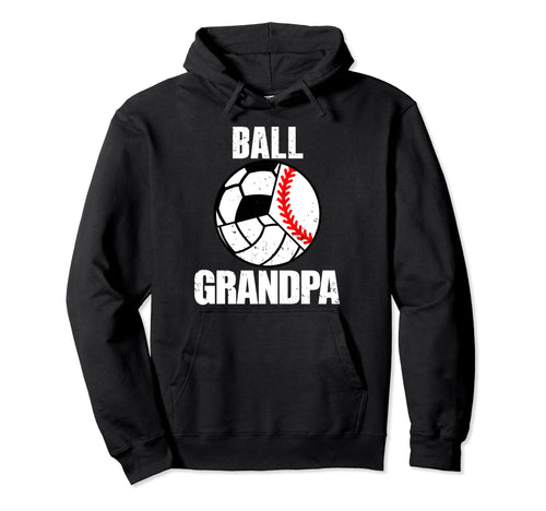 Ball Grandpa Funny Baseball Volleyball Hoodie - Graphic Print Unisex - T-Shirt, Sweatshirt, Hoodie