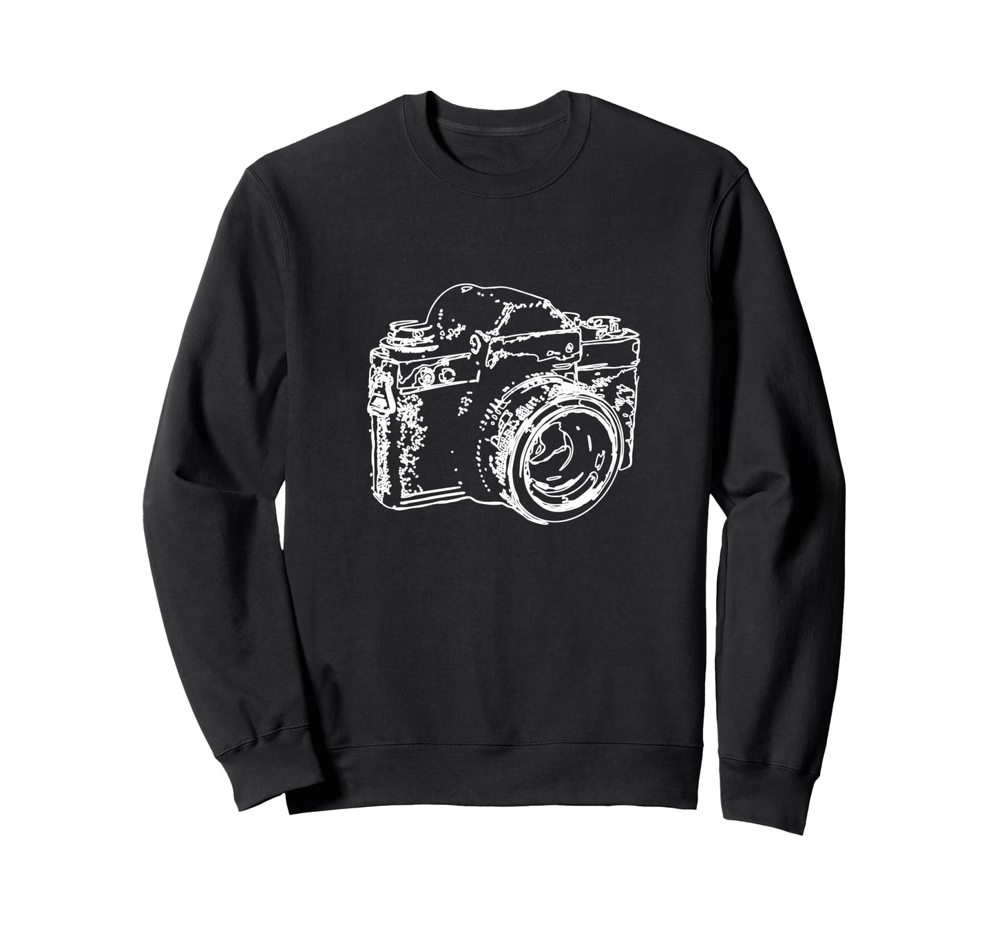 Camera Analogue Camera Sketch Sweatshirt - Trendy Graphic for Adults - T-Shirt, Sweatshirt, Hoodie