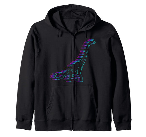 Brachiosaurus Dinosaur Line Art Sweatshirt - Unique Graphic for Adults - T-Shirt, Sweatshirt, Hoodie