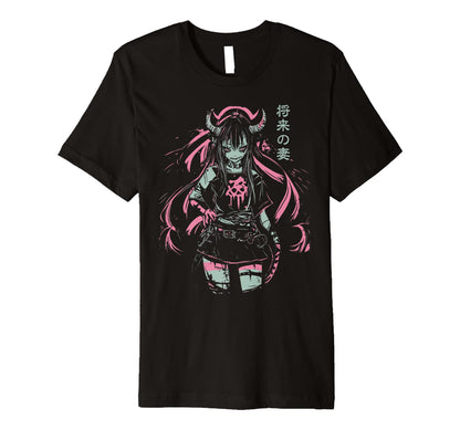 Anime Horror Aesthetic Vaporwave Waifu T-Shirt - Aesthetic Graphic Unisex - T-Shirt, Sweatshirt, Hoodie