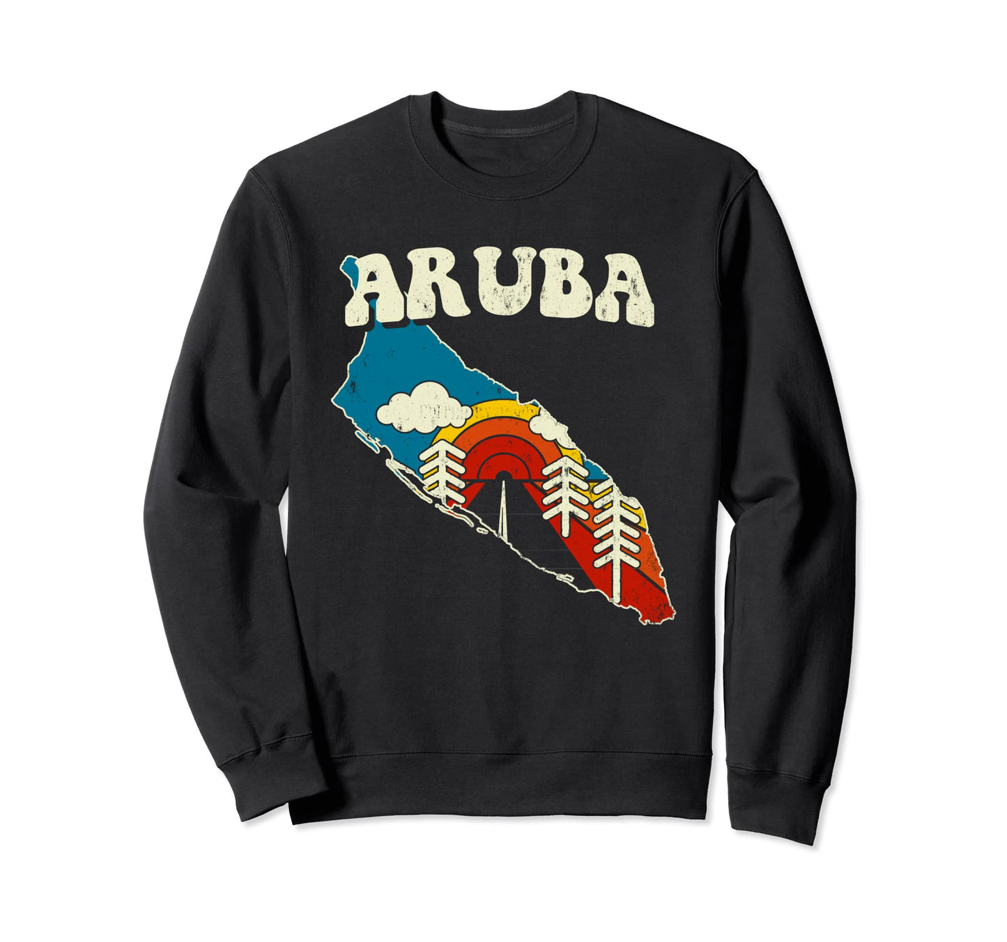 Aruba Arubian Country Rainbow 70S Sweatshirt - Streetwear Style Men Women - T-Shirt, Sweatshirt, Hoodie