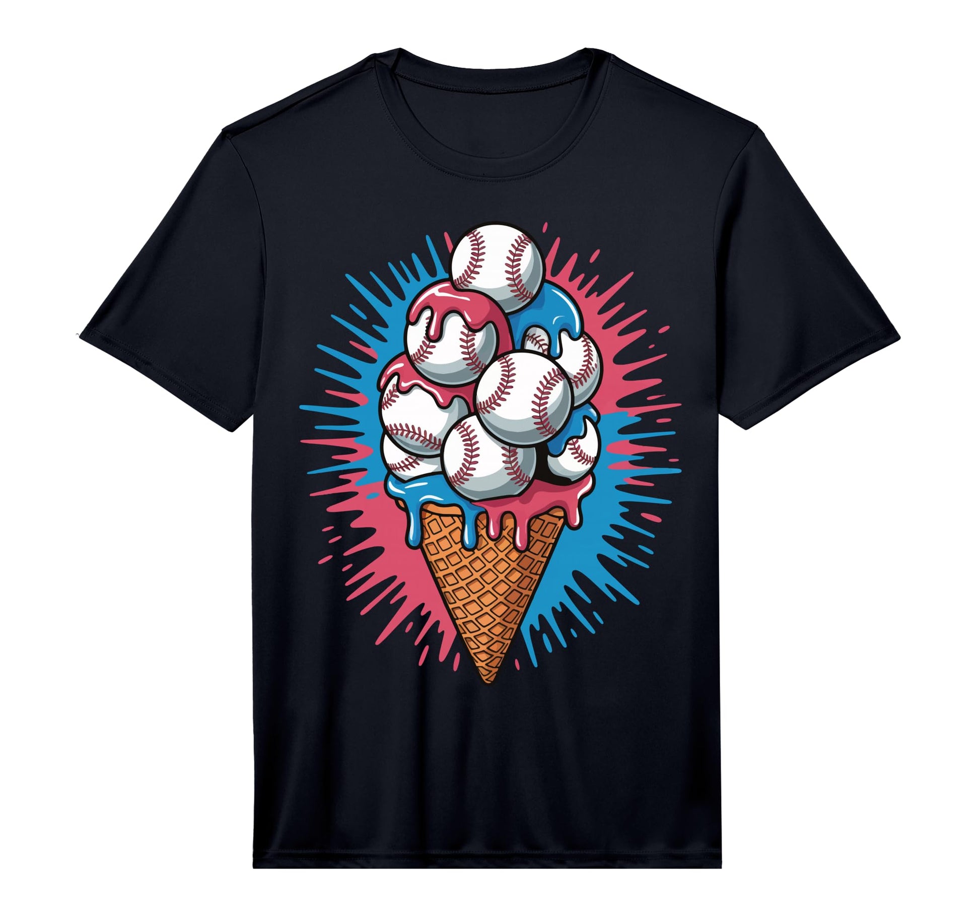 Baseball Ice Cream Performance T-Shirt - Casual Everyday Wear Unisex - T-Shirt, Sweatshirt, Hoodie