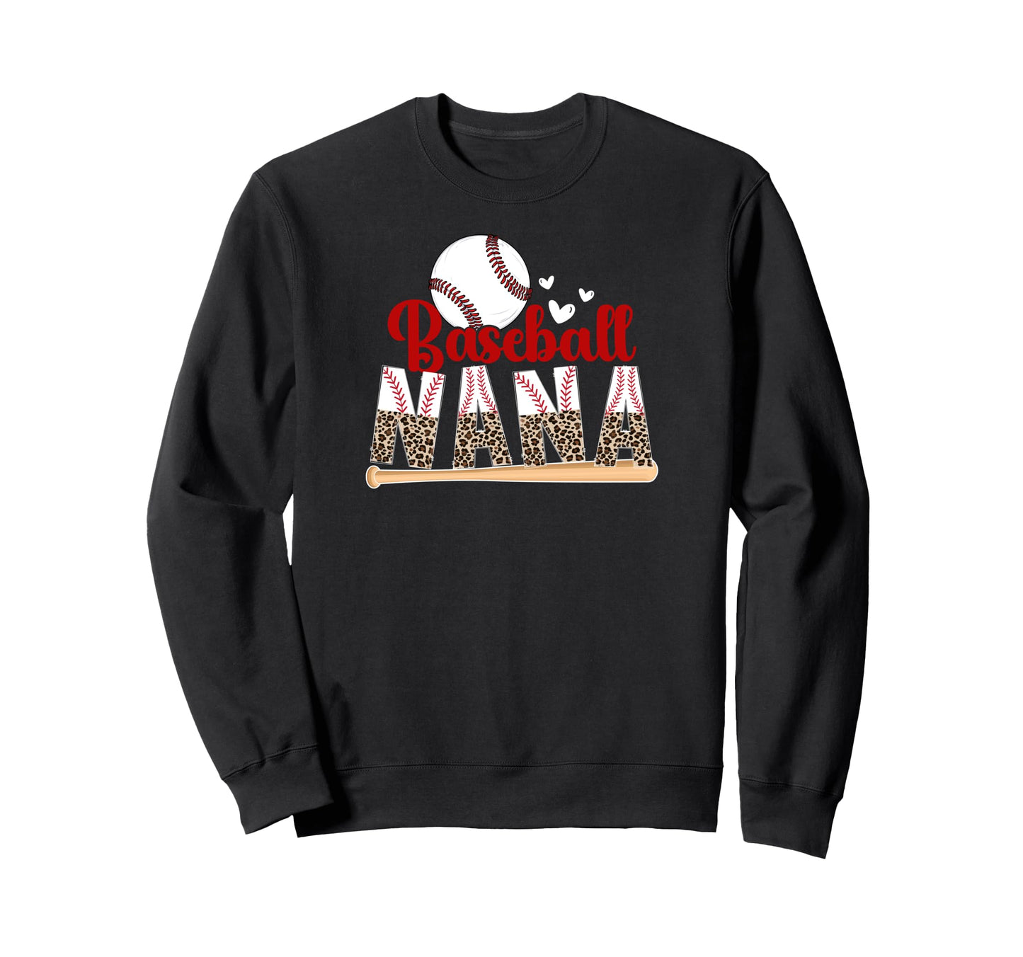 Baseball Nana Leopard Nana Baseball Sweatshirt - Aesthetic Graphic Unisex - T-Shirt, Sweatshirt, Hoodie