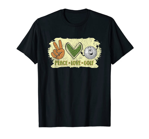 Peace Love Golf T-Shirt - Custom Art Print for Adults - T-Shirt, Sweatshirt, Hoodie